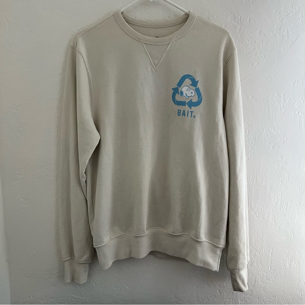Baits x Peanuts Snoopy Recycle Crewneck Sweatshirt Small